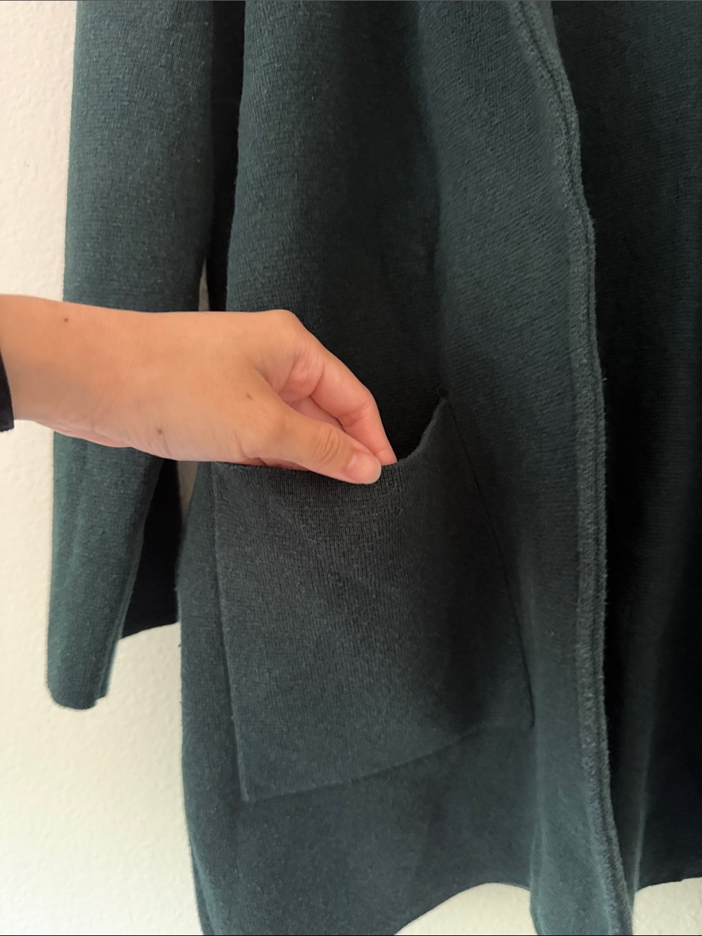 J. Crew Sophie Wool Open Front Sweater Blazer Forest Green Size Medium M Office - Picture 4 of 10